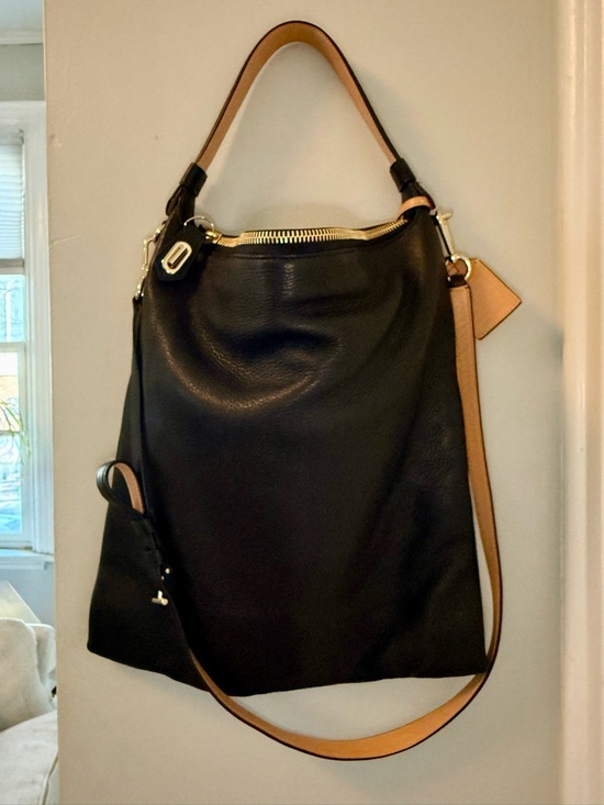 Reed Krakoff Handbags - NWT Reed Krakoff black pebble deerskin messenger bag with gold hardware